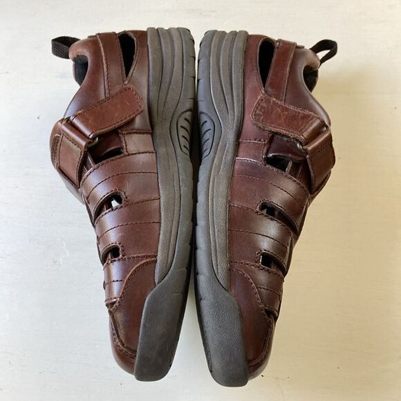 Drew Dublin Leather Fisherman Style Mens Sandals Size 11 - Picture 6 of 14